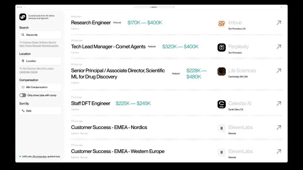 AI Job List screenshot 2
