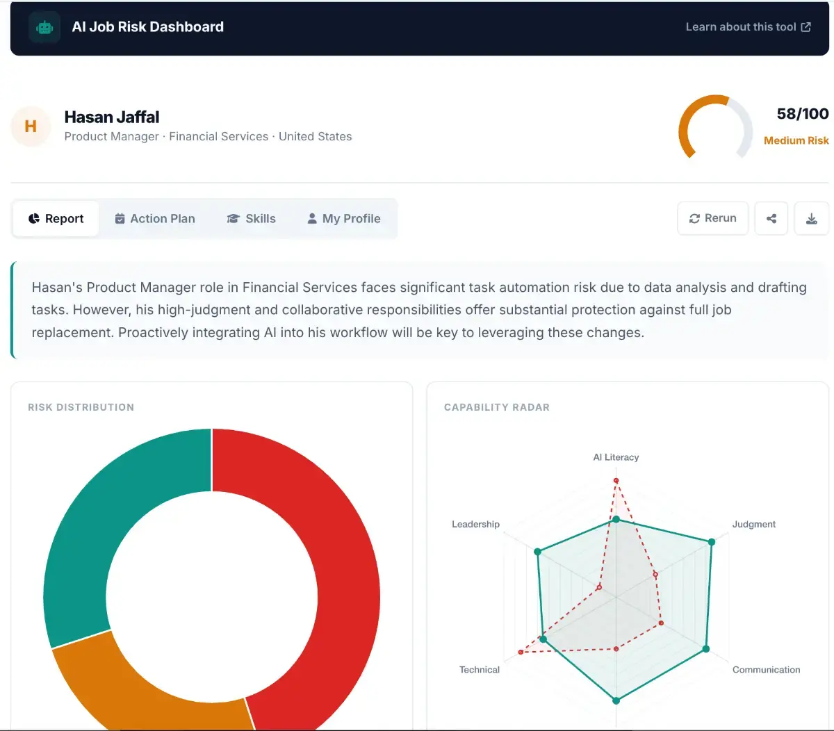 AI Job Risk Analyzer screenshot 2