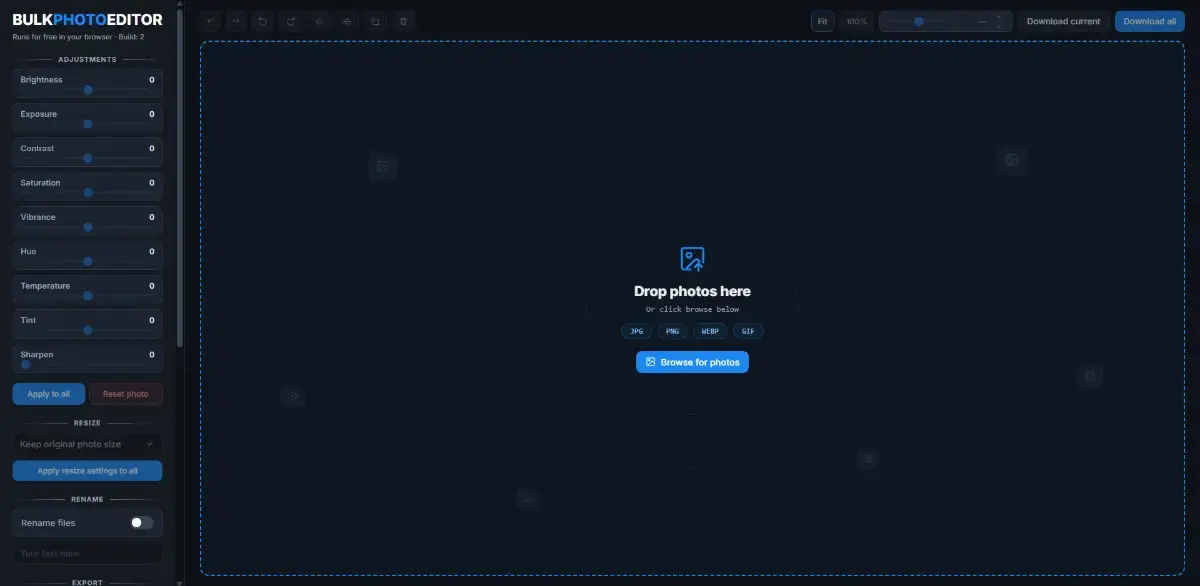 Bulk Photo Editor screenshot 2