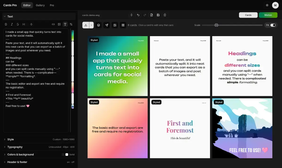 Cards screenshot 2