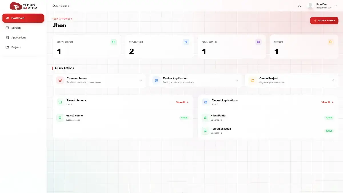 CloudRaptor screenshot 2