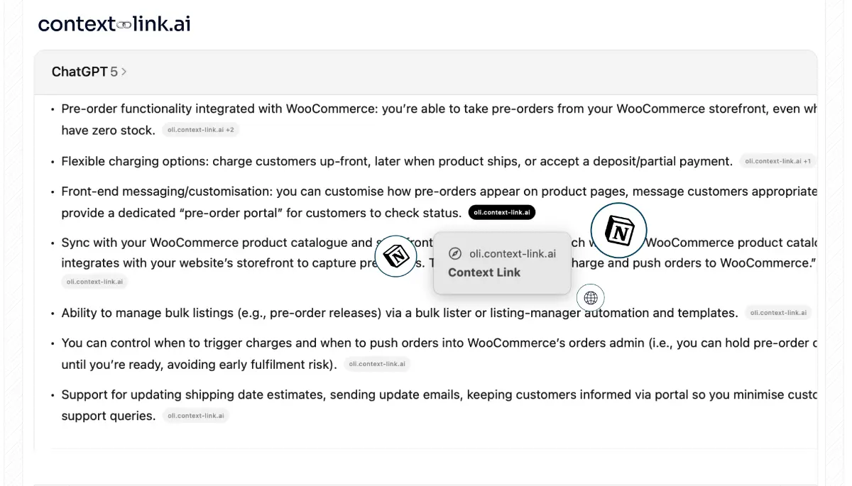 Context Link screenshot 4