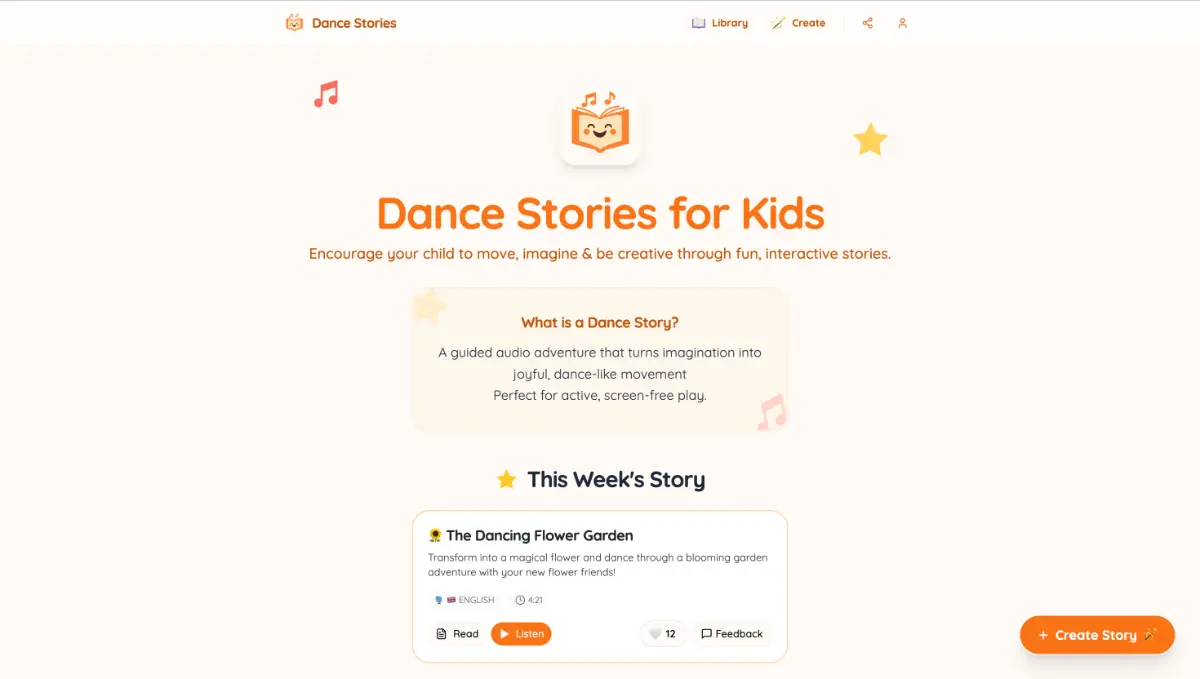 Dance Stories For Kids screenshot 2