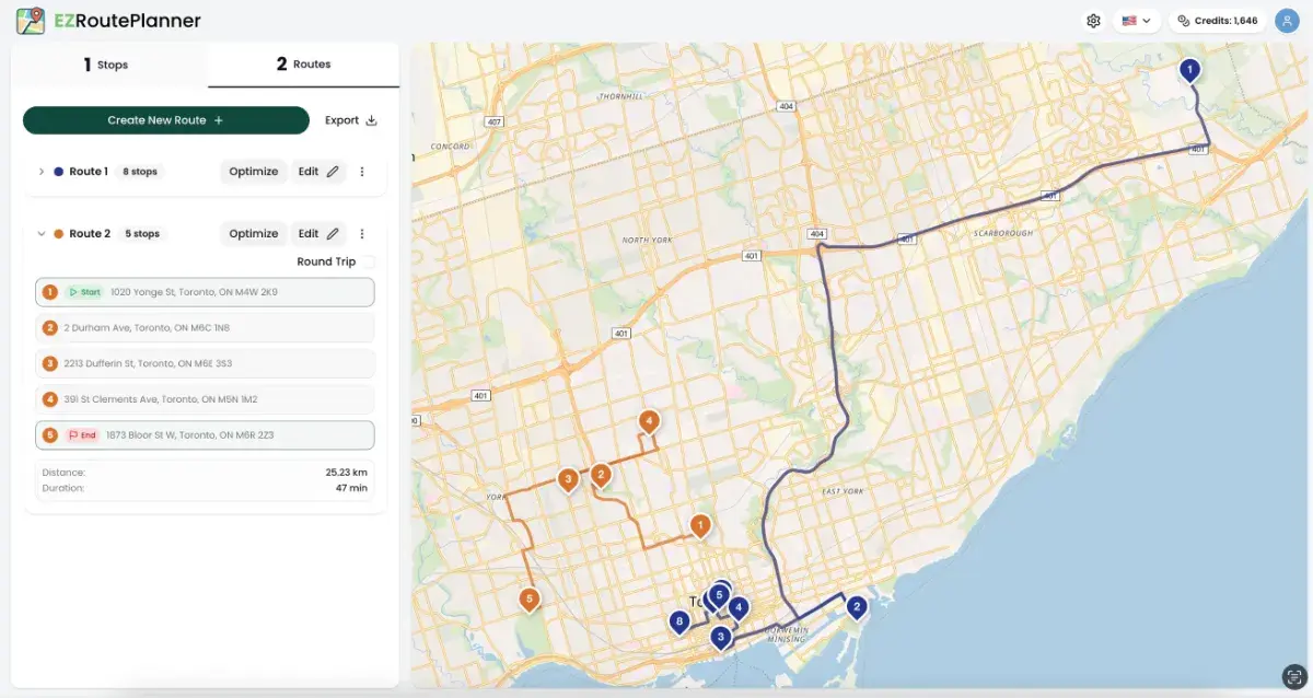 EZRoutePlanner screenshot 2