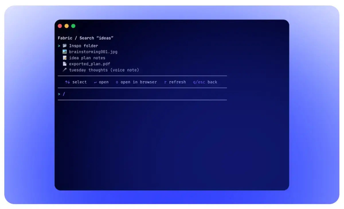 Fabric CLI screenshot 3