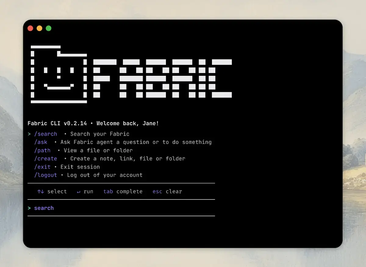 Fabric CLI screenshot 2