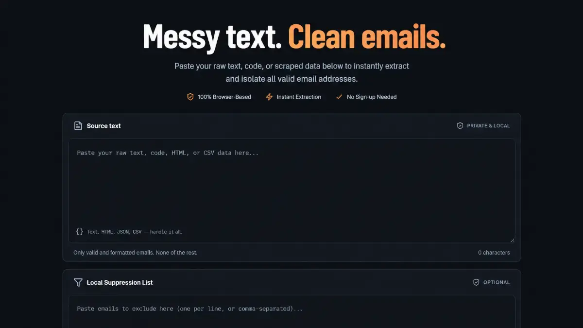 Fast Email Extractor App screenshot 1