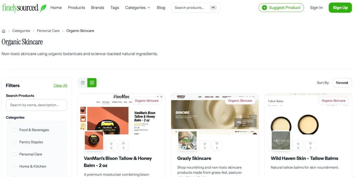 FinelySourced screenshot 2