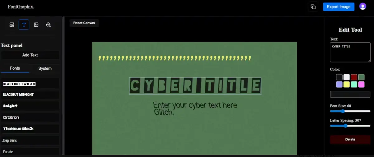 FontGraphix screenshot 2