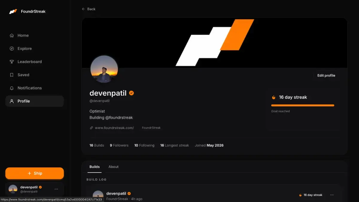 FoundrStreak screenshot 2