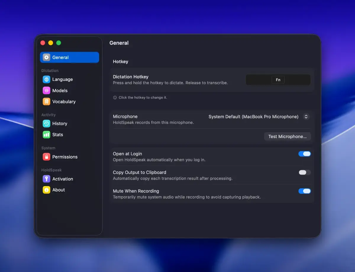 HoldSpeak screenshot 3