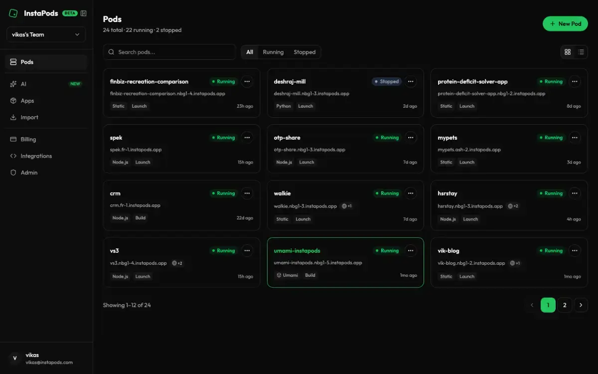 InstaPods screenshot 2