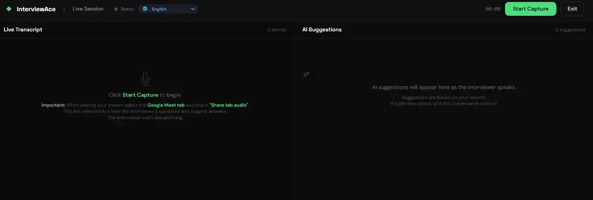 Interviewace screenshot 2