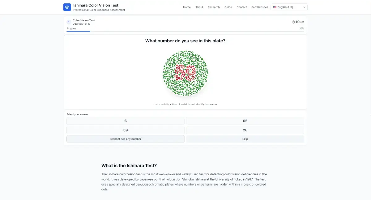 Ishihara Test screenshot 3