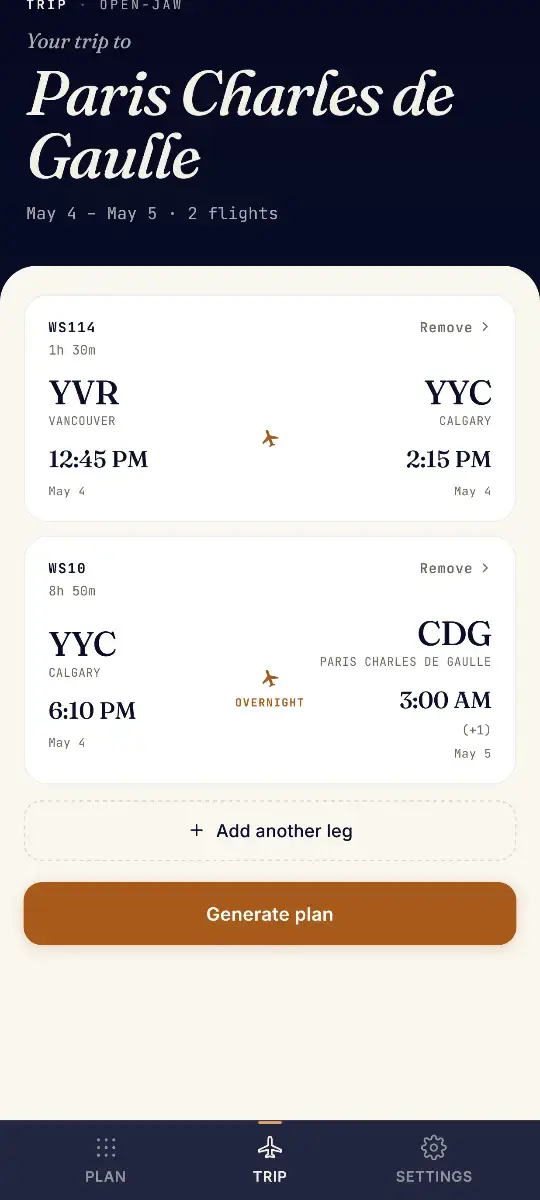 Jetlag Coach screenshot 2