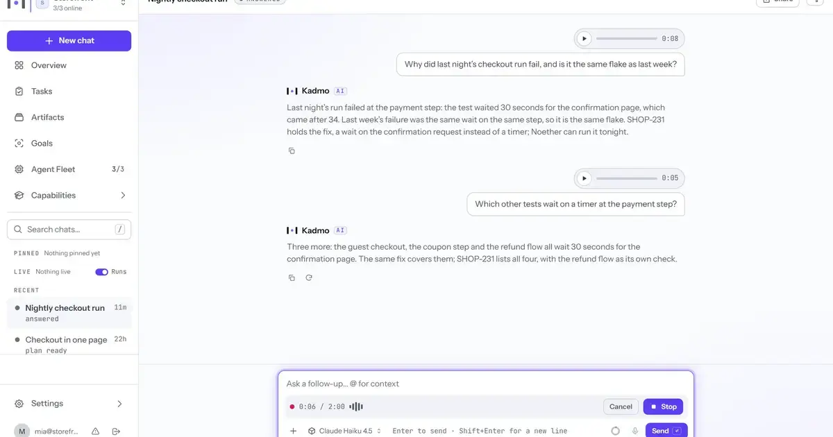 Kadmo screenshot 2