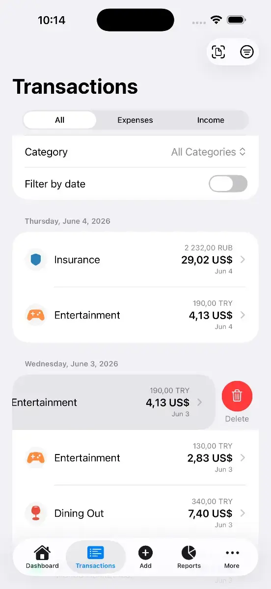 KashLog screenshot 3