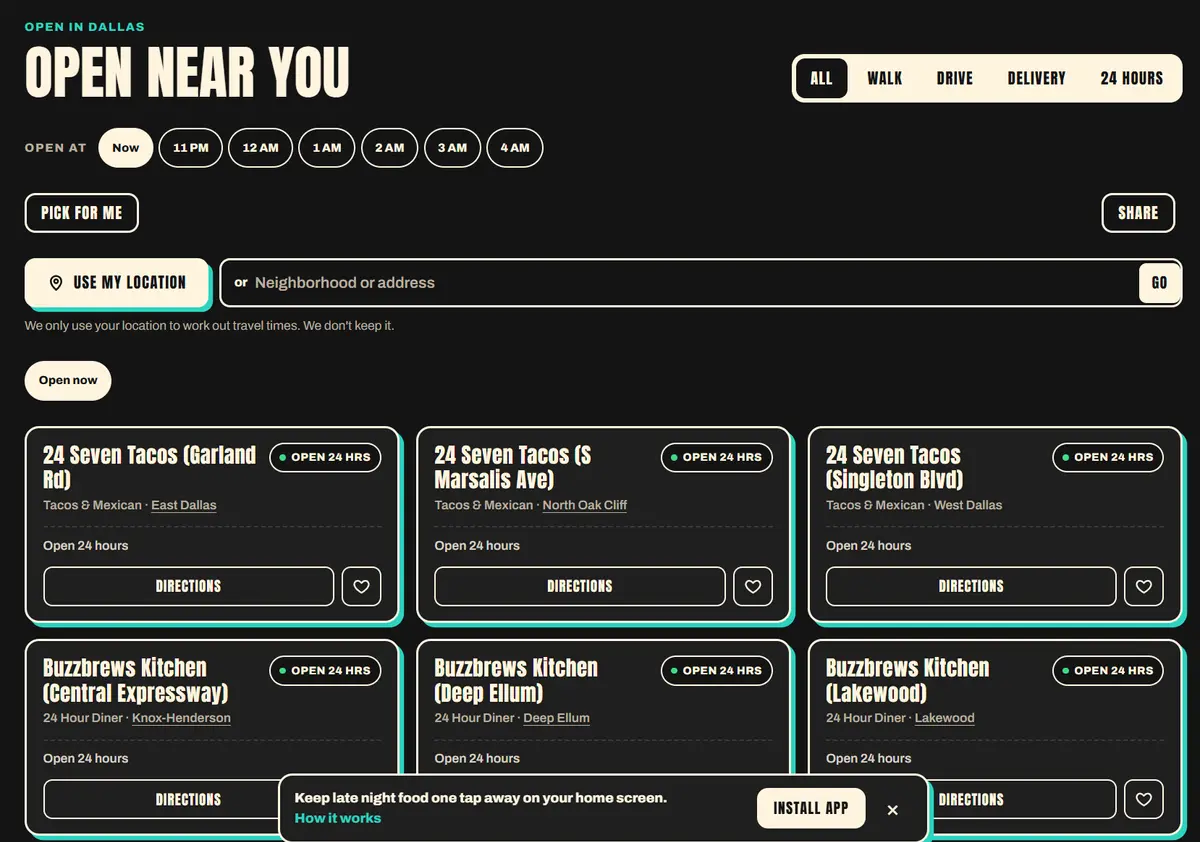 Late Night Food Spots screenshot 3