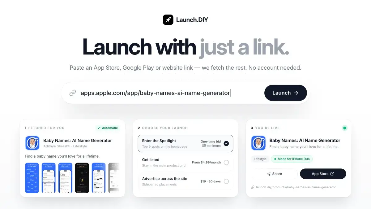 Launch.DIY screenshot 2