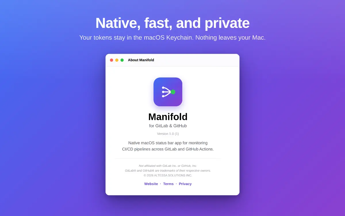ManifoldCI - Pipelines Monitor for Mac screenshot 3