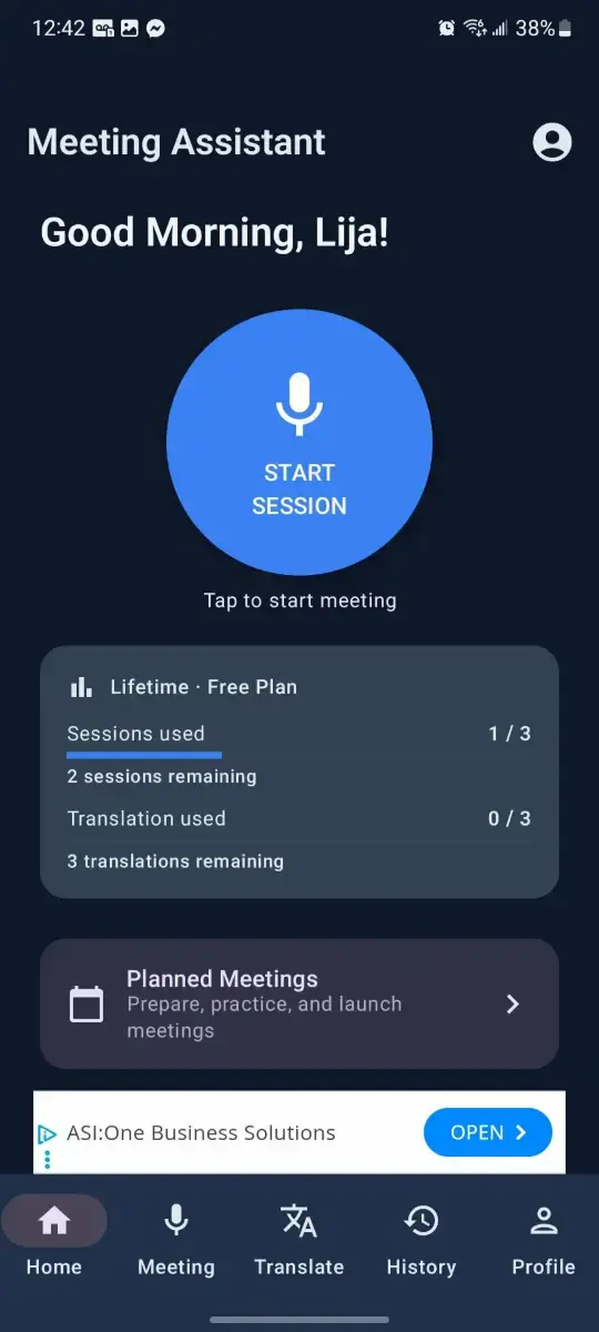 Meeting Assistant screenshot 2