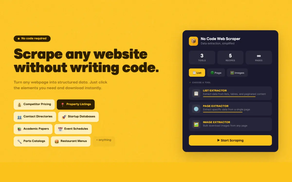 No Code Web Scraper screenshot 2