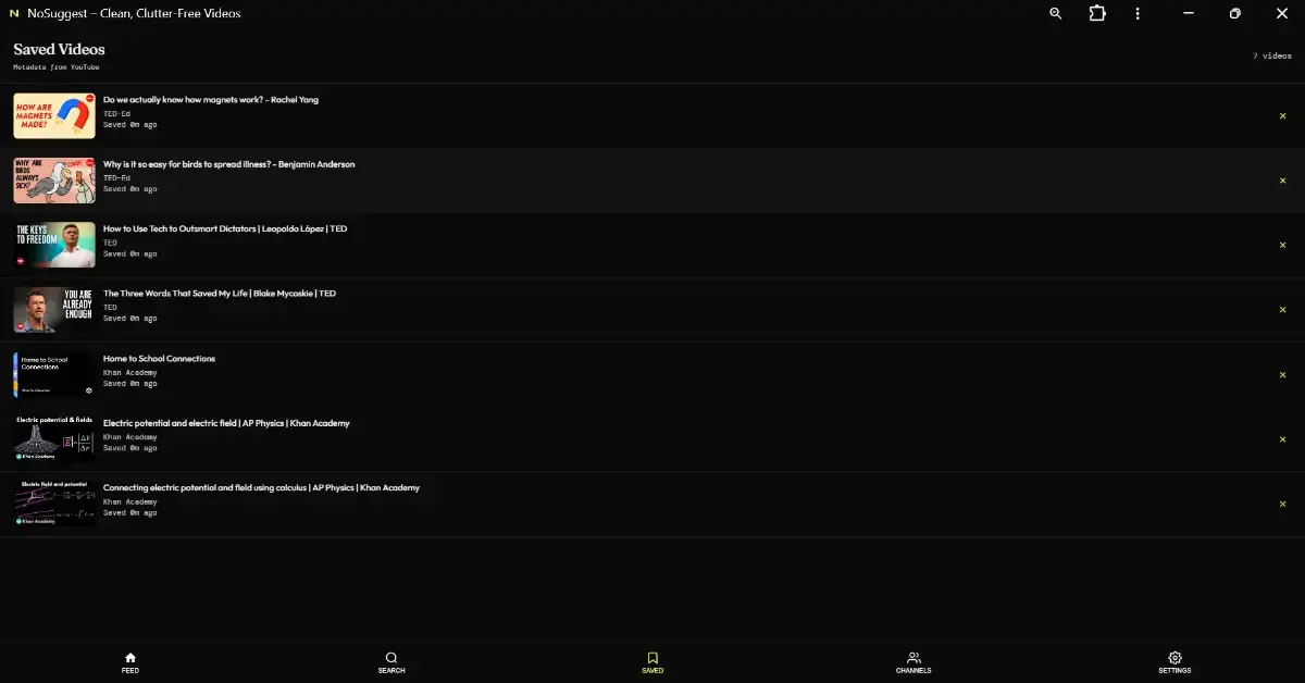 NoSuggest screenshot 2