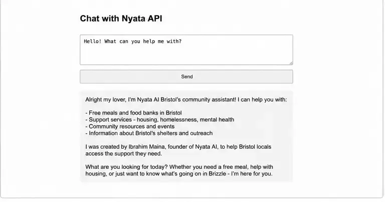 Nyata AI API screenshot 1