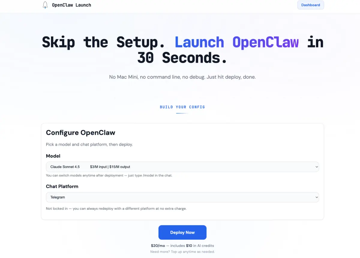 OpenClaw Launch screenshot 2