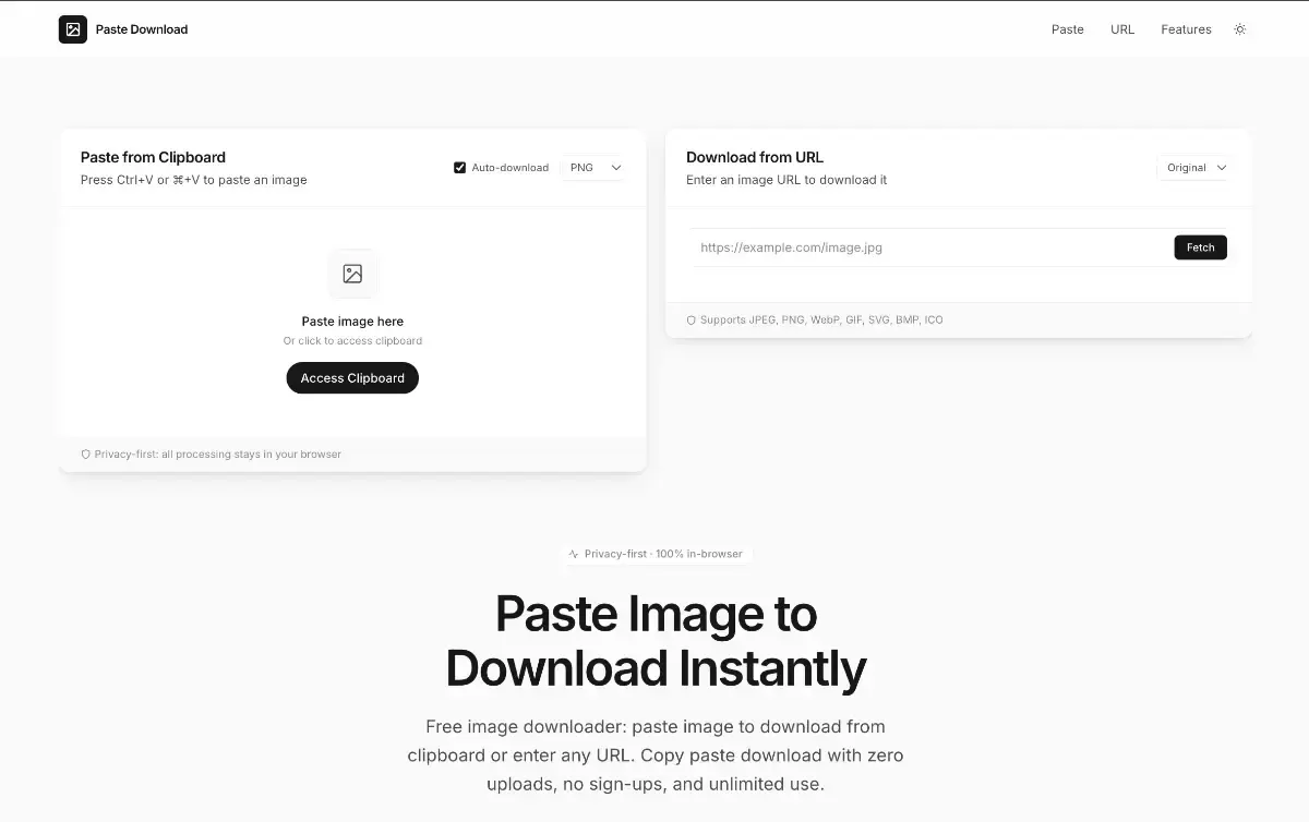 PasteDownloadApp screenshot 2