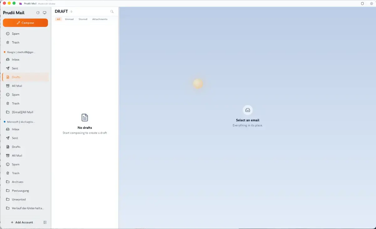 Prudii Mail screenshot 1