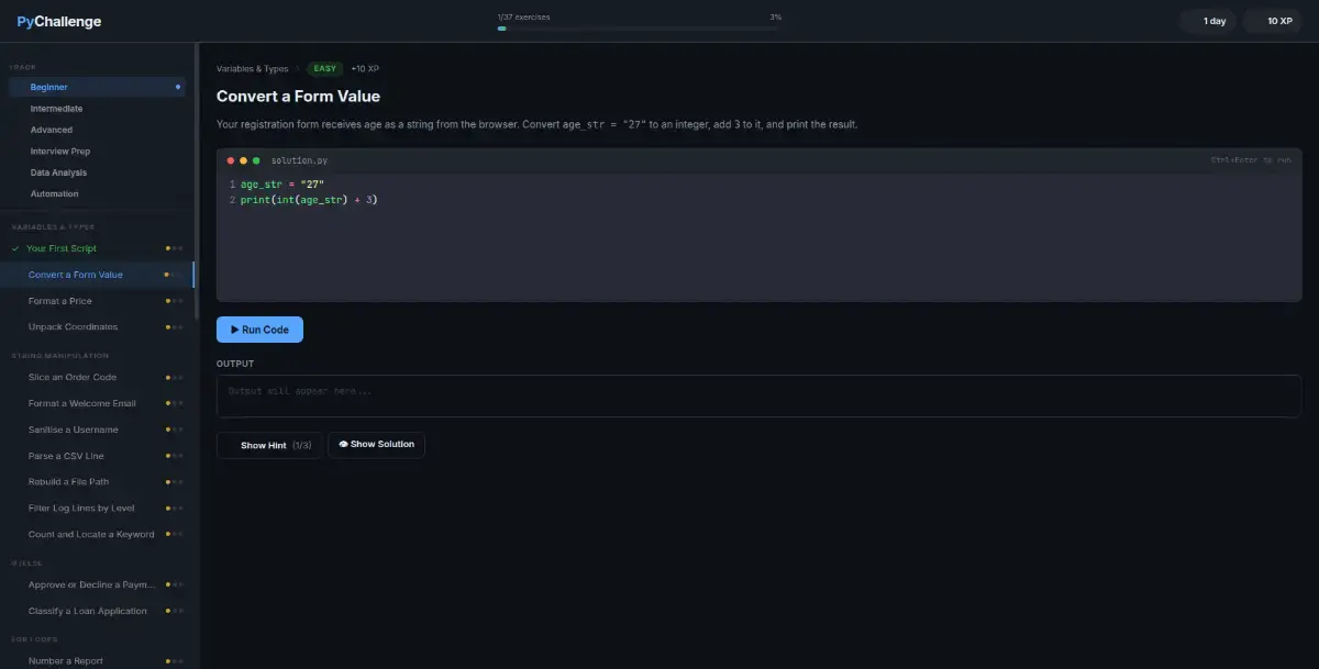 PyChallenge screenshot 1