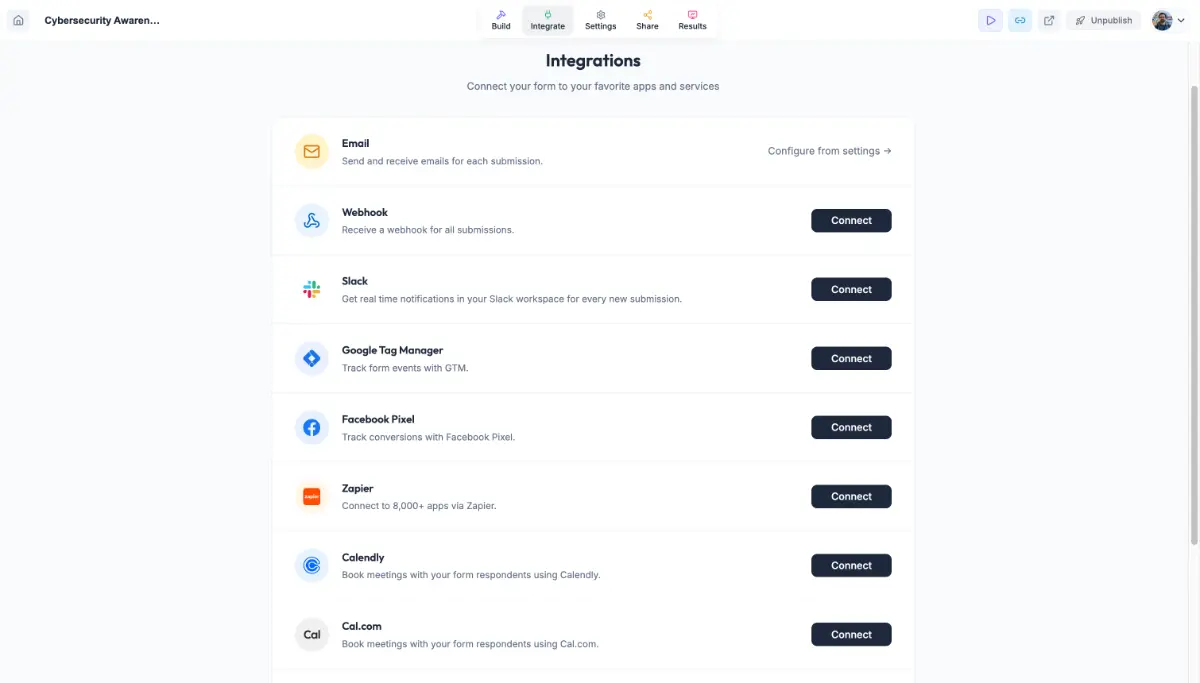 Rowform screenshot 2