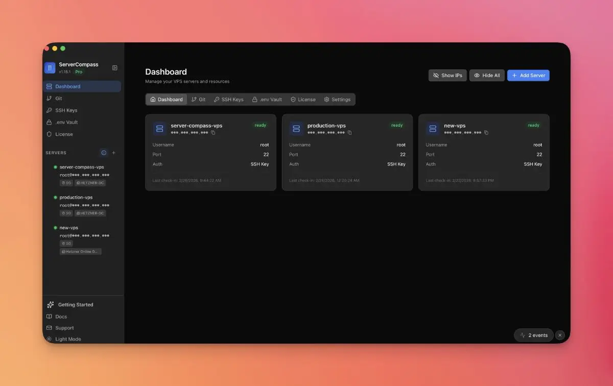 Server Compass screenshot 3