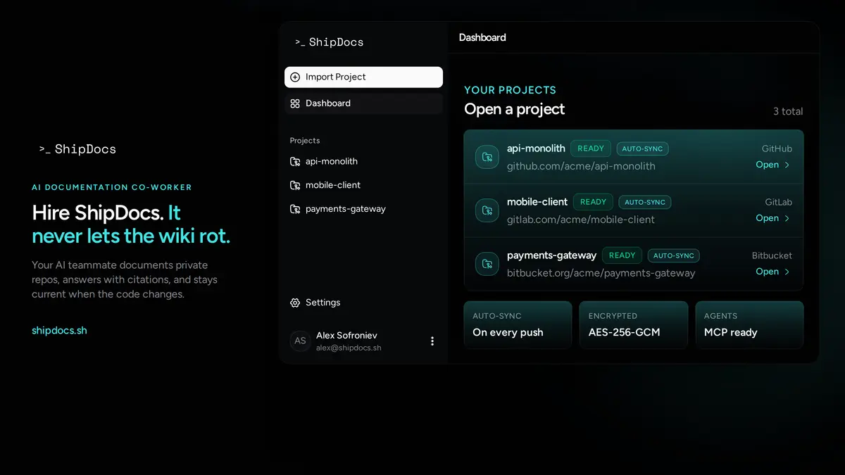 ShipDocs.sh screenshot 2