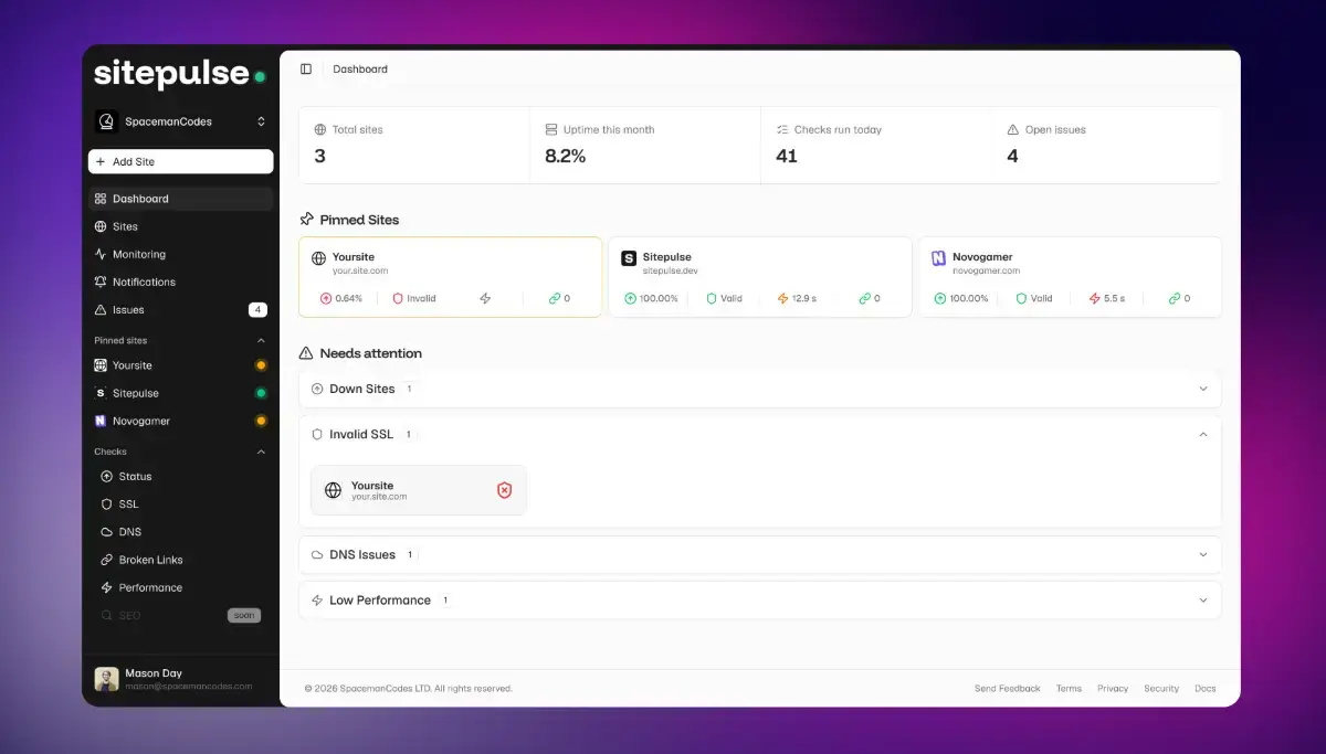 Sitepulse screenshot 2