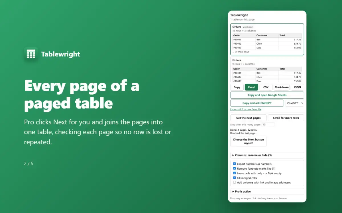 Tablewright screenshot 3