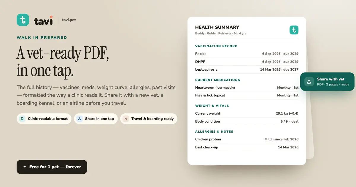 Tavi : Pet Health Tracker screenshot 4