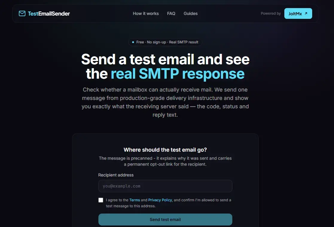 TestEmailSender screenshot 1