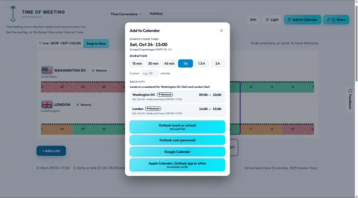 Time of Meeting screenshot 3