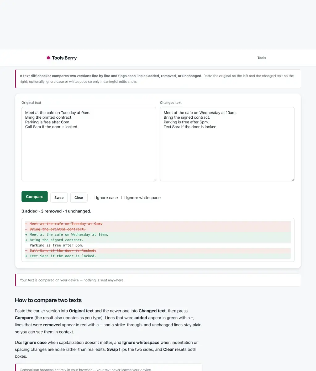 Tools Berry screenshot 2