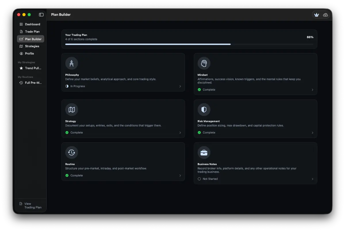 TradingPlan screenshot 3