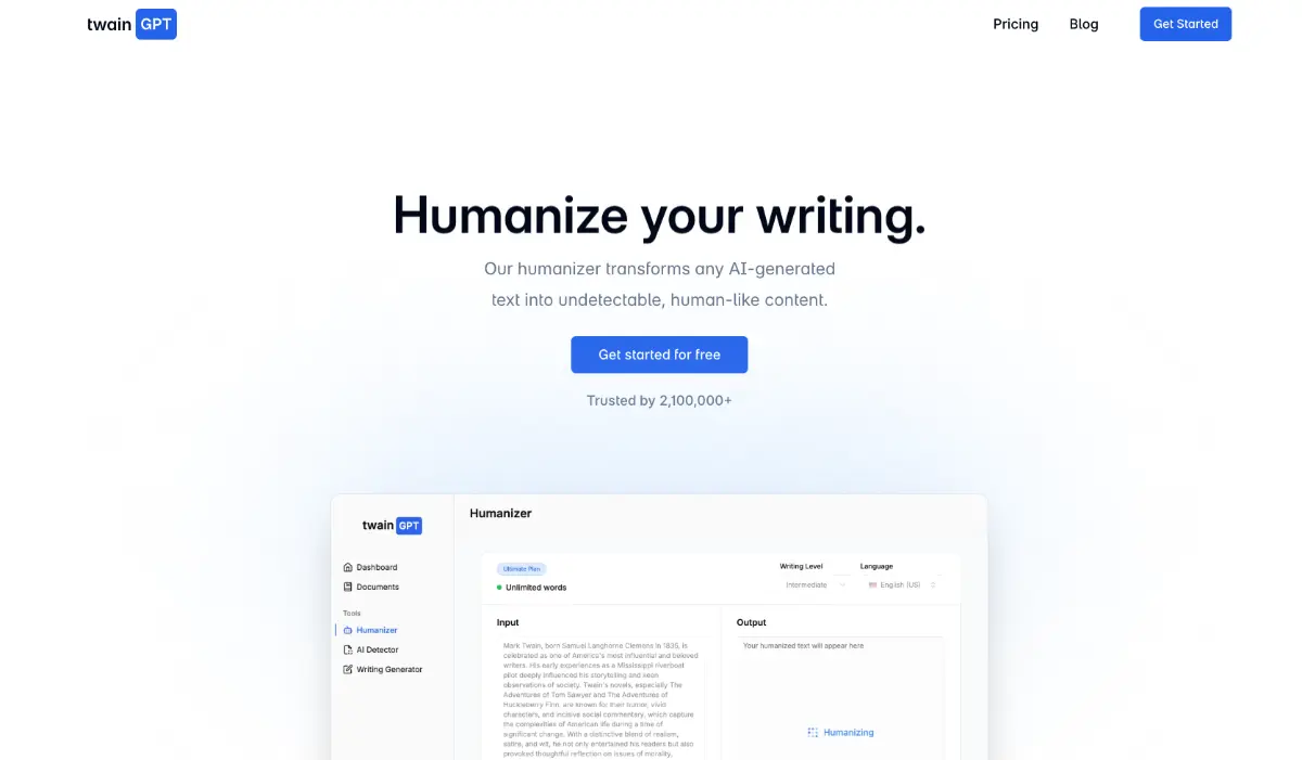 TwainGPT screenshot 2