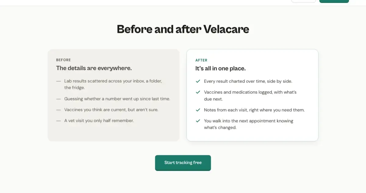 Velacare screenshot 2