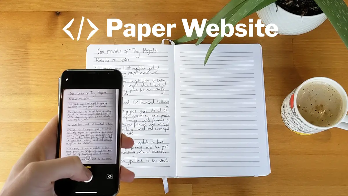 Paper Website product image