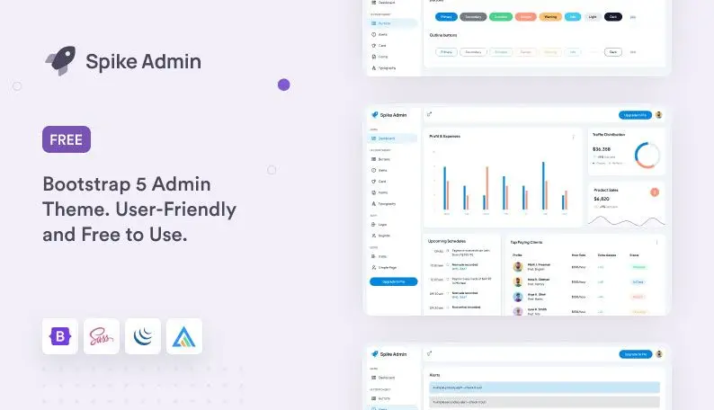 Spike Bootstrap Free Admin Dashboard product image