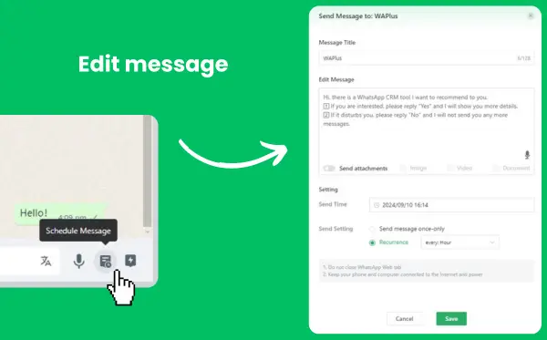 WhatsApp Schedule Message  product image