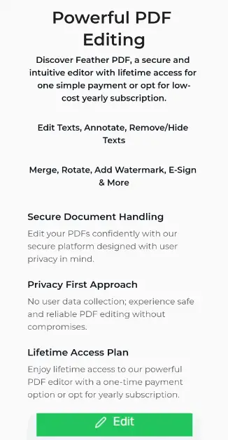 FeatherPDF Editor product image