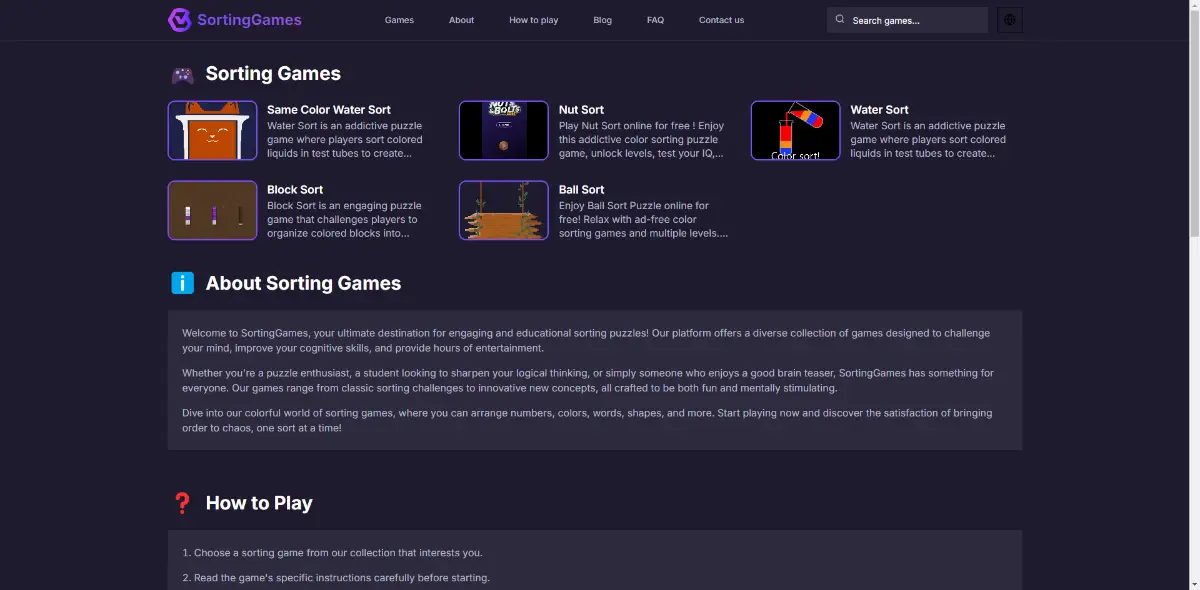 sorting games product image