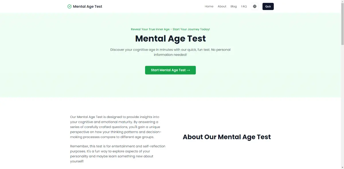mental age test product image